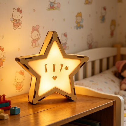 Wooden Star Night Light