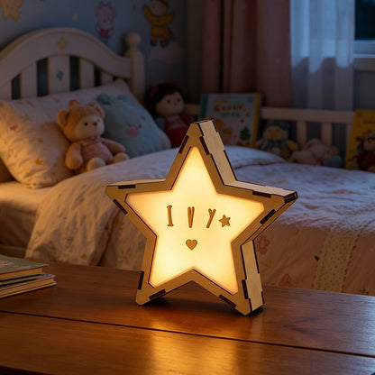 Wooden Star Night Light