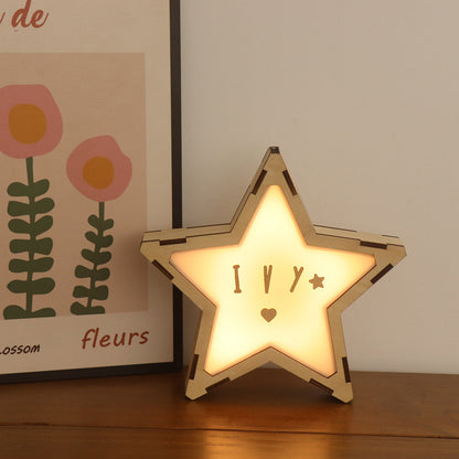 Wooden Star Night Light