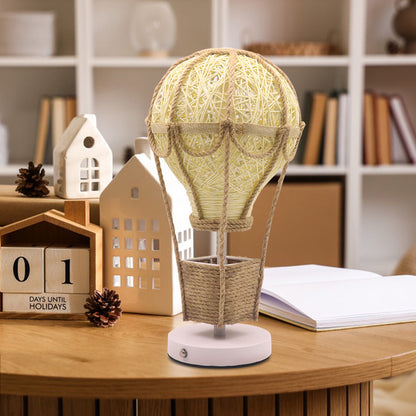 Woven Rattan Hot Air Balloon Table Lamp