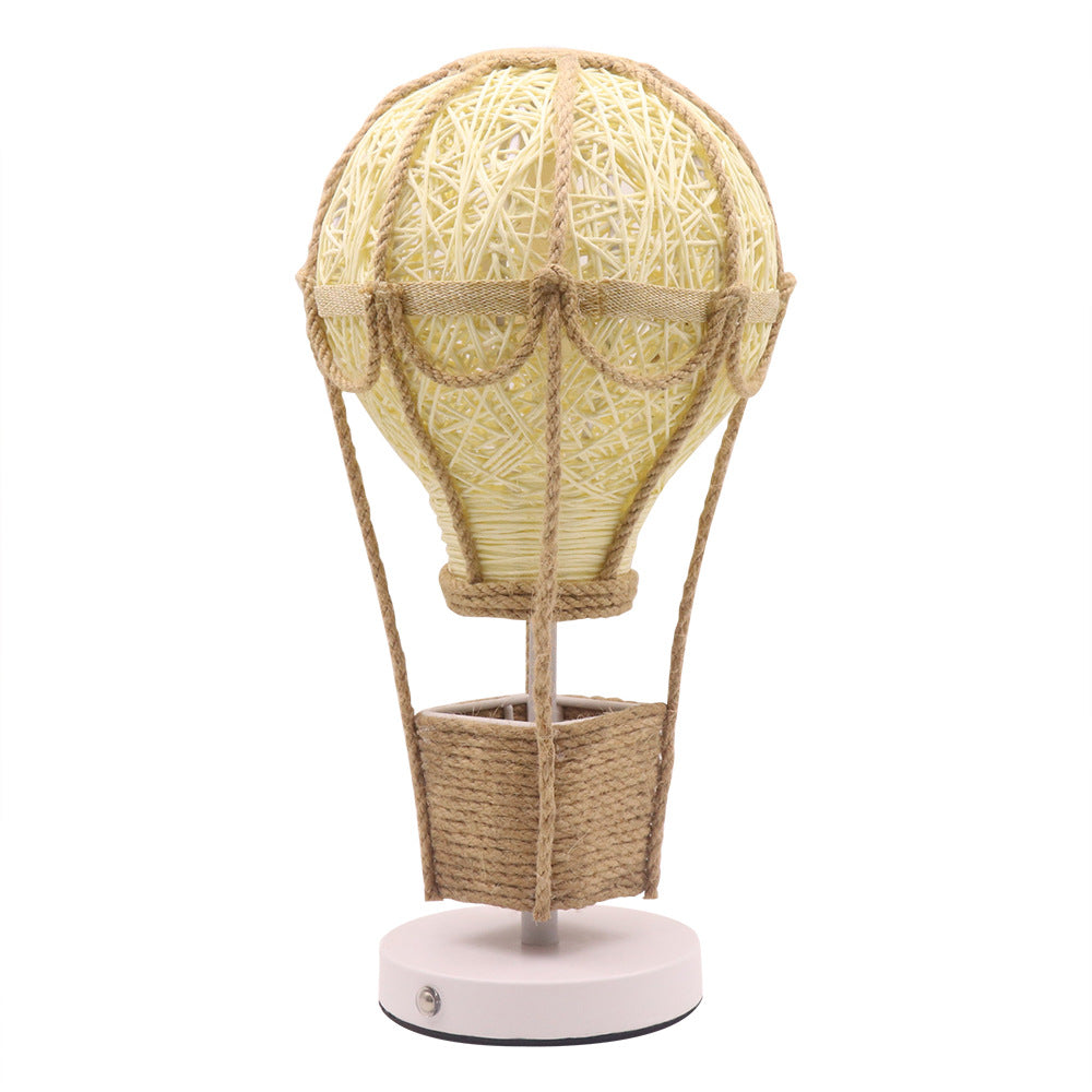 Woven Rattan Hot Air Balloon Table Lamp
